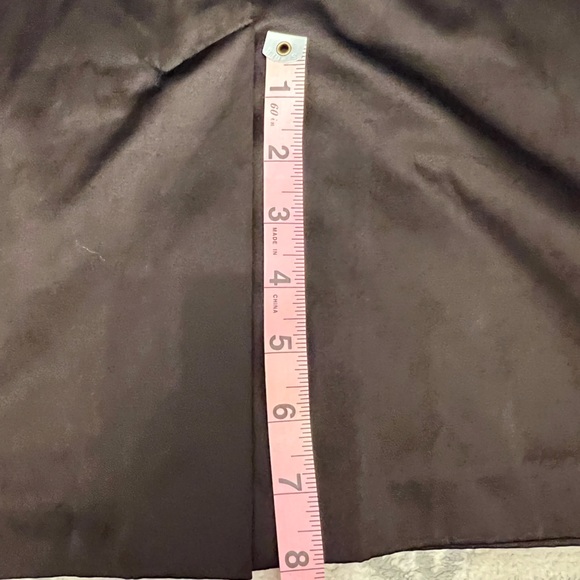 iz byer California brown silk spandex pencil skirt with buttons womens size 9 - Picture 7 of 9